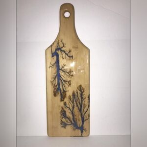 Fractal Burned Wooden Paddle Wall Decor